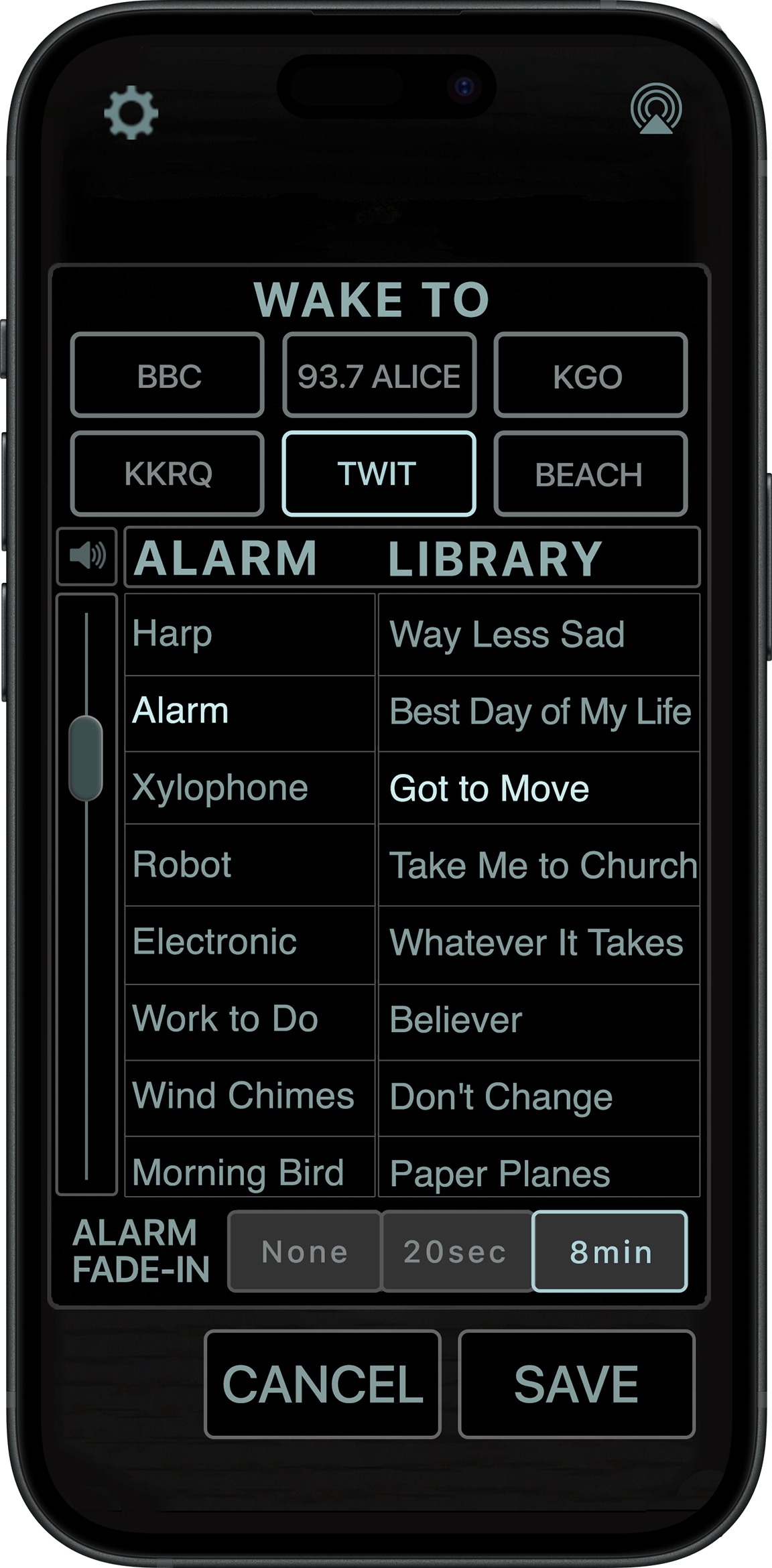 Best Clock Radio alarm sound settings on iPhone